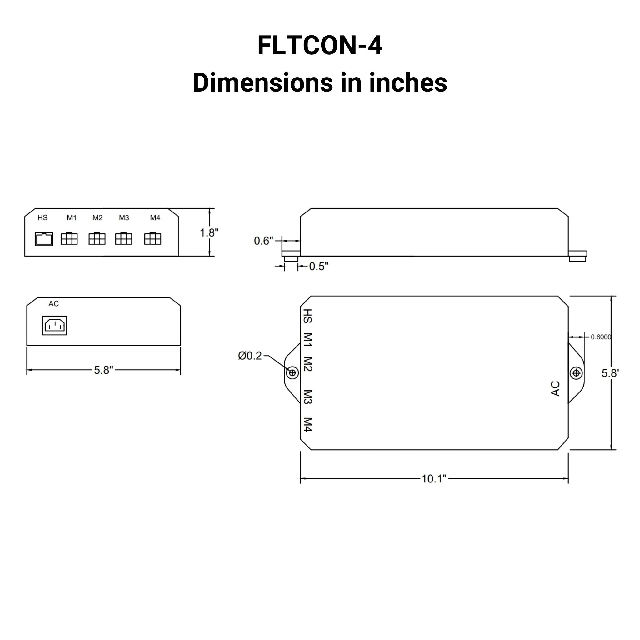 110 VAC - 24 VDC - 4-Sync Hall Effect Control Box with Presets