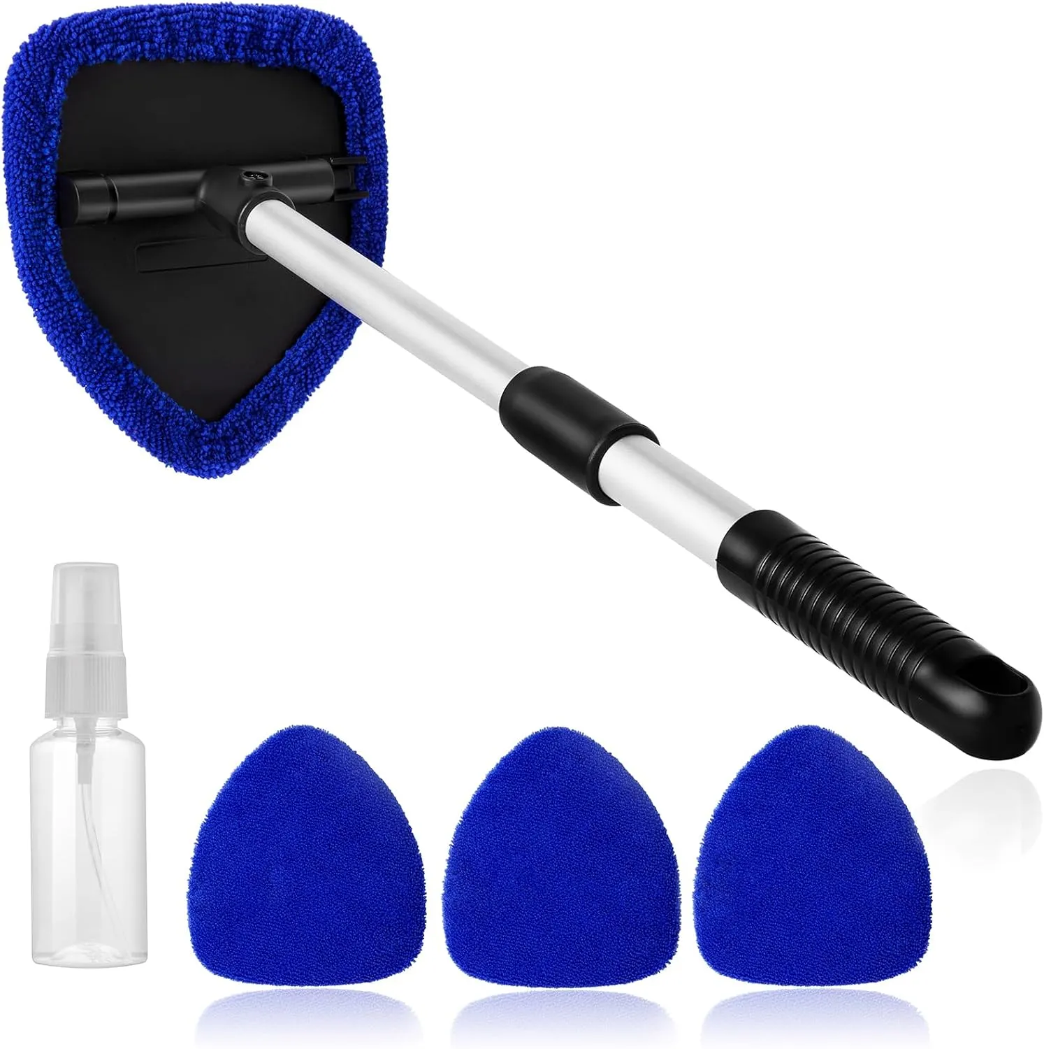 11Pcs Windshield Cleaner Tool, Car Window Cleaning Wash Kit with 6 Reusable Micr