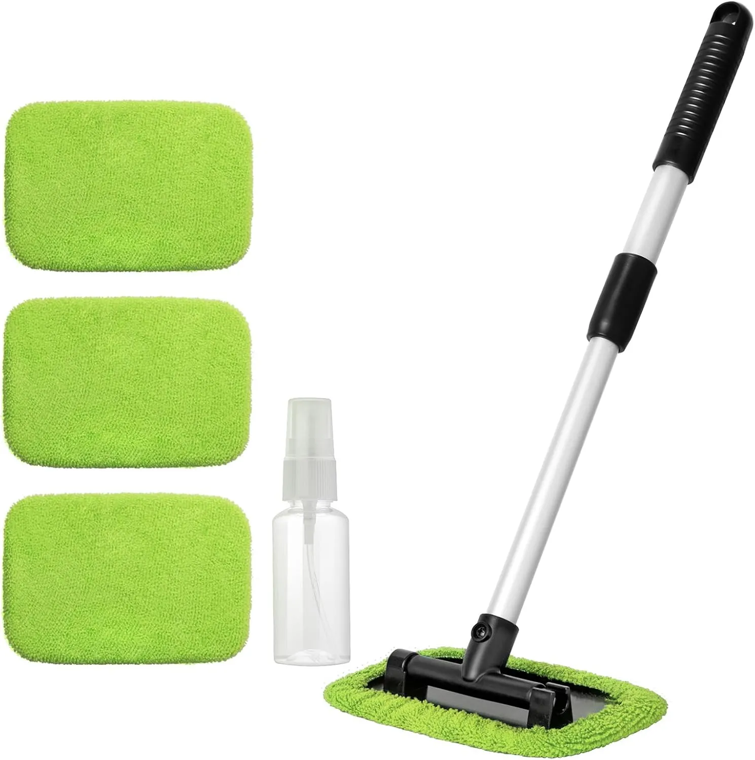 11Pcs Windshield Cleaner Tool, Car Window Cleaning Wash Kit with 6 Reusable Micr