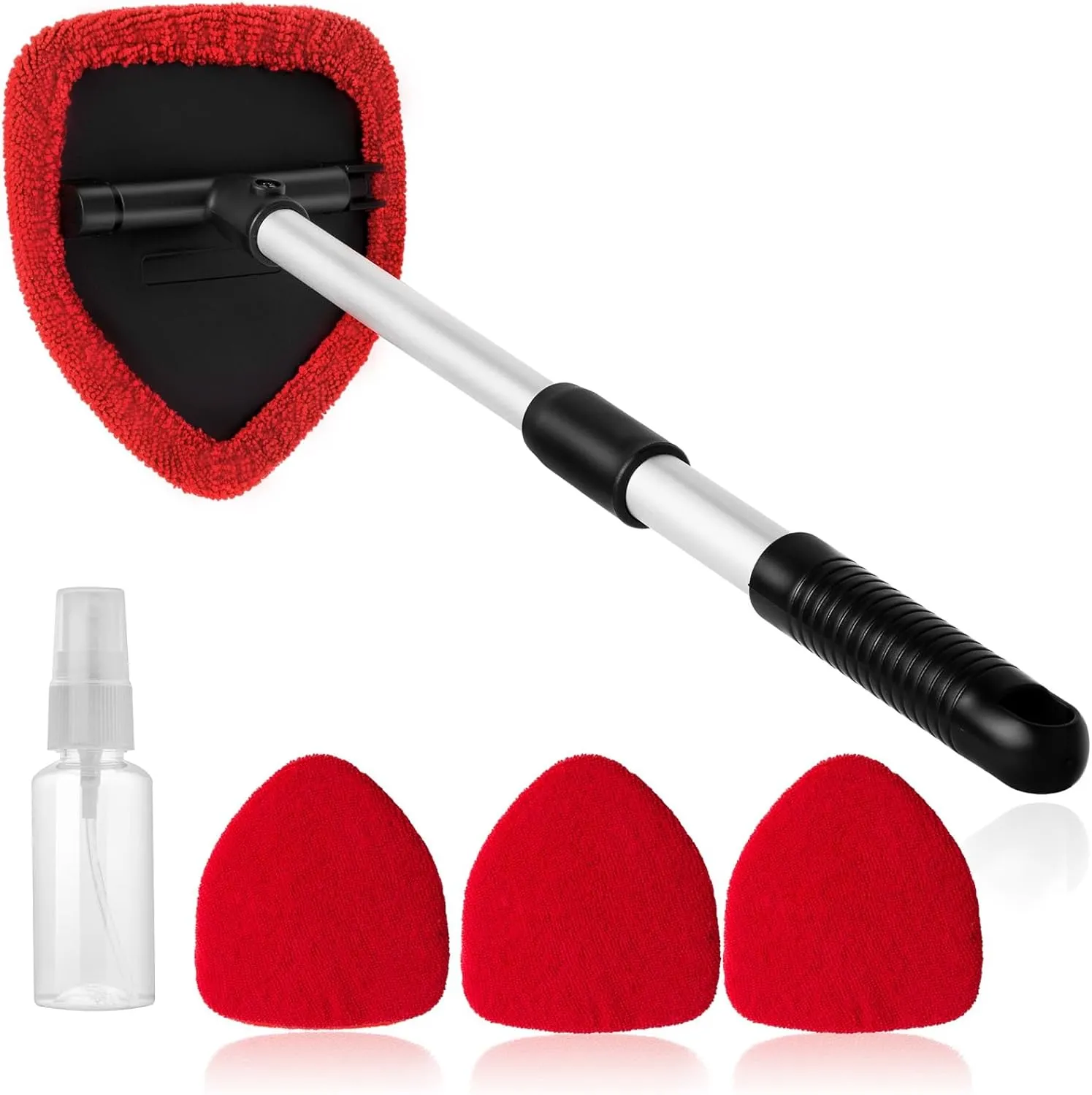 11Pcs Windshield Cleaner Tool, Car Window Cleaning Wash Kit with 6 Reusable Micr