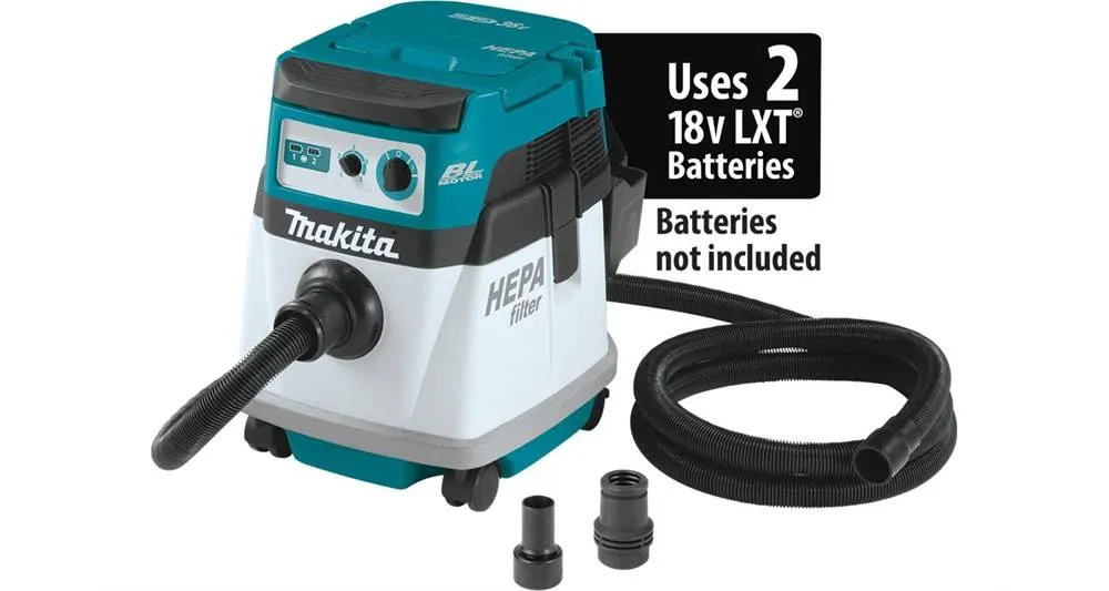 2021 Makita 36V (18V X2) LXT® Brushless 4 Gallon HEPA Filter Dry Dust Extractor, Tool Only (XCV15ZX)