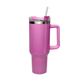 40 oz Shimmer Tumbler with Handle in Purple