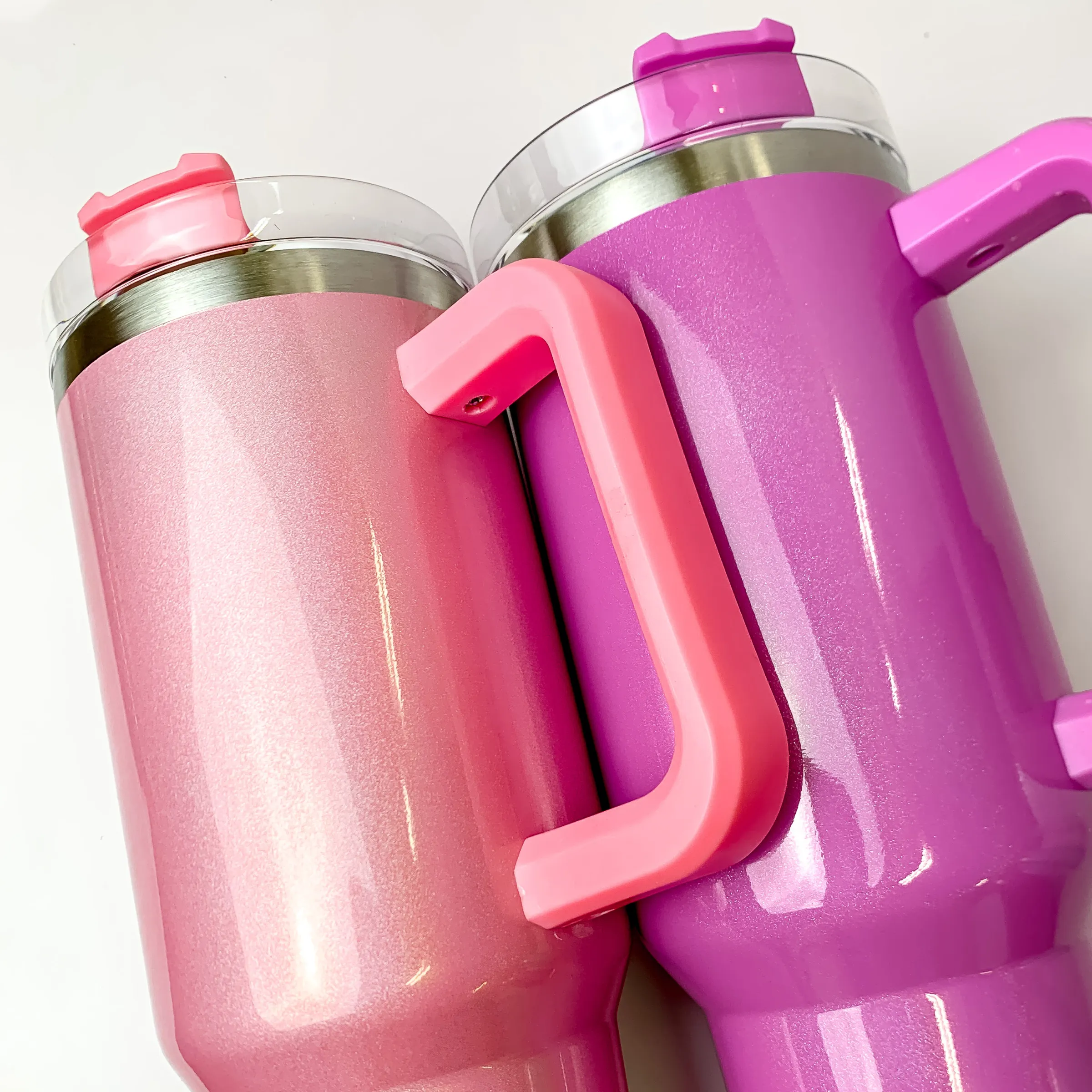 40 oz Shimmer Tumbler with Handle in Purple
