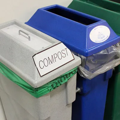 44.5" x 55" x 0.8 mil 60 Gallon Green Home-Compostable Plastic Trash Can Liners (80 Bags, 10 Bags/Roll, 8 Rolls/Case)