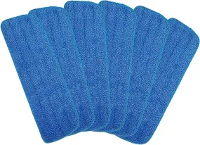 6 Replacement Pads for Bona Hardwood Floor Cleaner, 18 Inch, Washable & Reusable Spray Refills for Hard Surface Laminate Wood