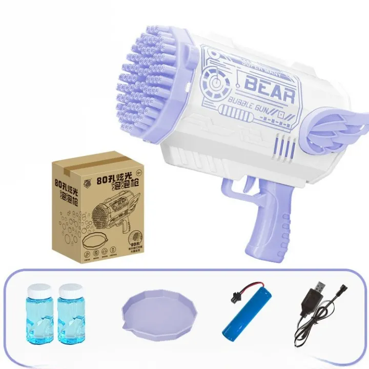 80 Hole Enormous Bazooka Bubble Gun for Kids