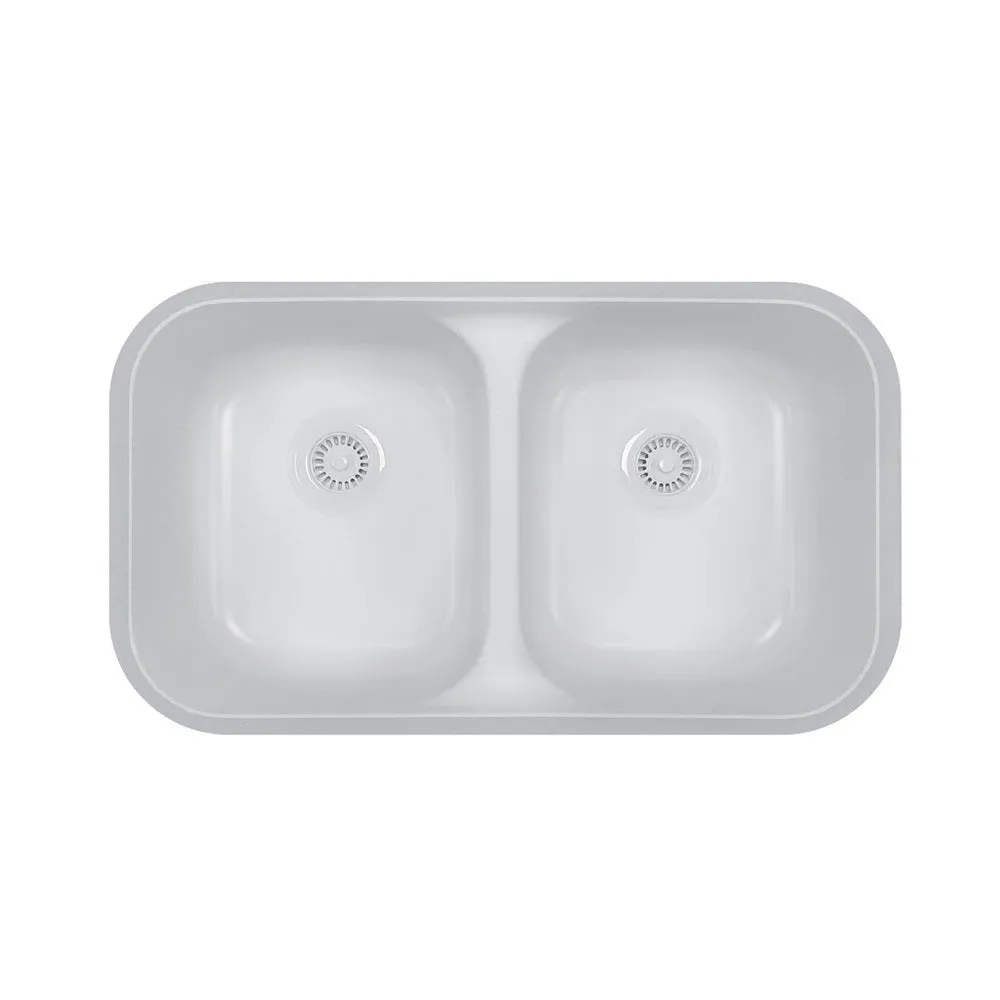 A-350 | Karran Double Equal Bowl Acrylic Undermount Sink