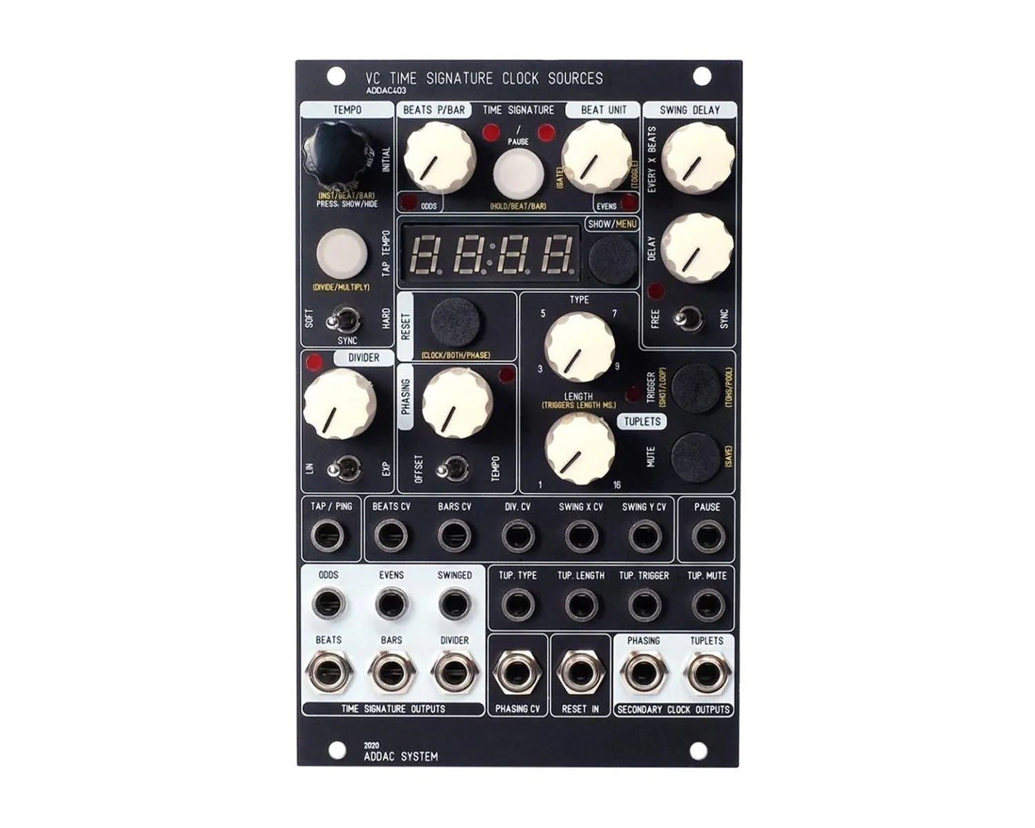 ADDAC Systems ADDAC403 VC Time Signature Clock Sources