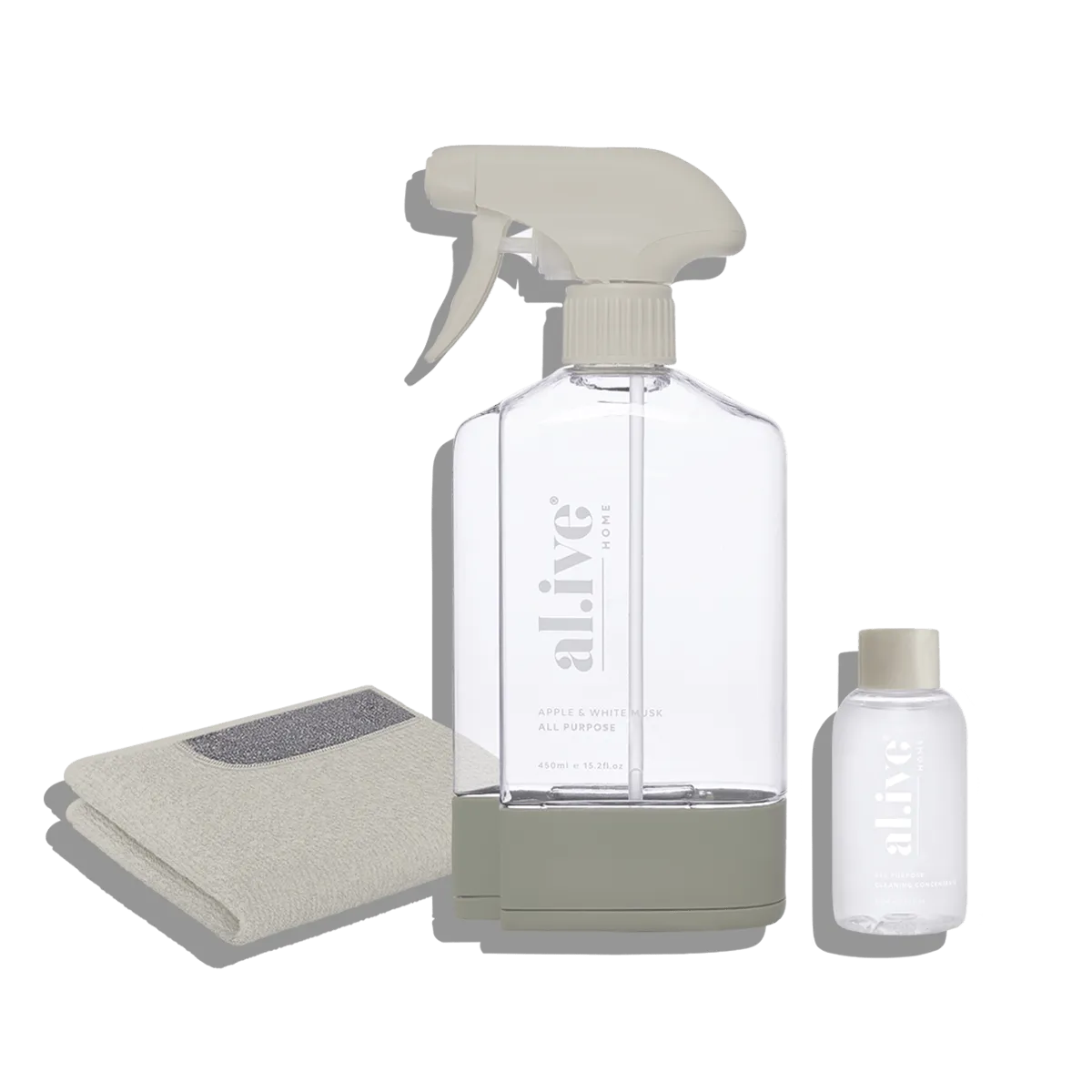 Al.ive Body All Purpose Kit Forever Bottle, Station, Concentrate & Cloth
