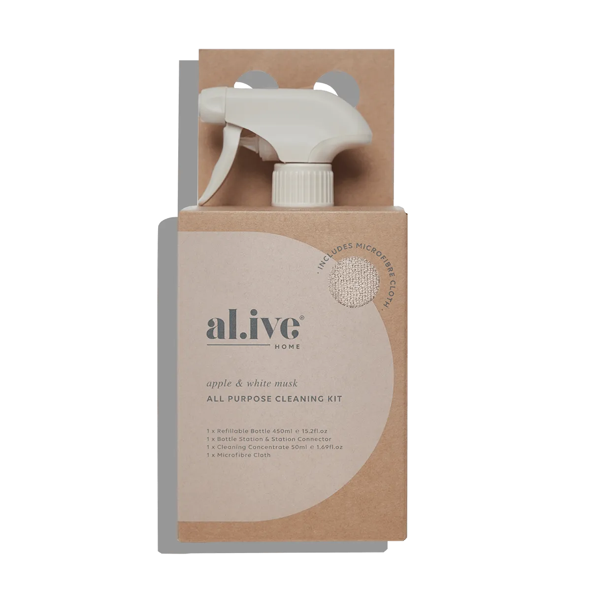 Al.ive Body All Purpose Kit Forever Bottle, Station, Concentrate & Cloth