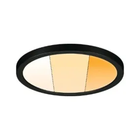 Areo VariFit Round LED Recessed Panel 230mm 3 Step Dim To Warm - Black