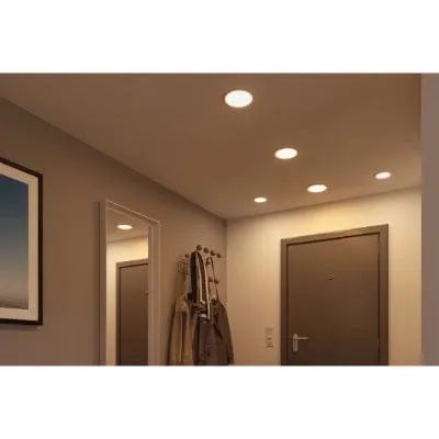Areo VariFit Round LED Recessed Panel 230mm 3 Step Dim To Warm - Black