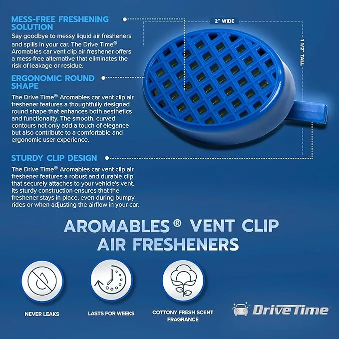 Aromables® Vent Clip Car Air Freshener - (3-Pack Bundle Options)