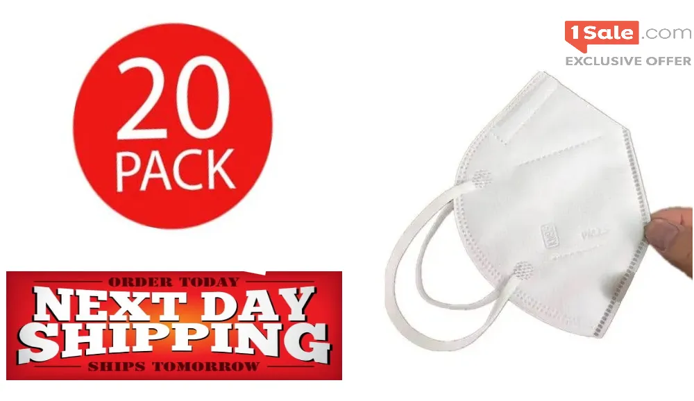 (As low as 85¢!) LOWEST PRICE EVER: 10, 20 or 100 Pack: KN95 Face Masks - SHIPS FROM U.S. - Orders in by 2PM ET Ship Same Business Day!
