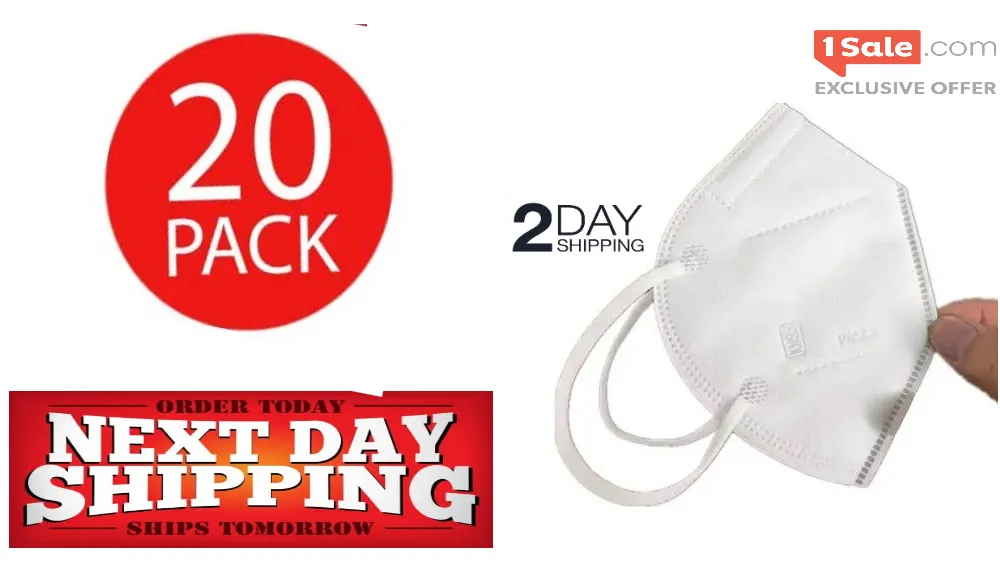 (As low as 85¢!) LOWEST PRICE EVER: 10, 20 or 100 Pack: KN95 Face Masks - SHIPS FROM U.S. - Orders in by 2PM ET Ship Same Business Day!