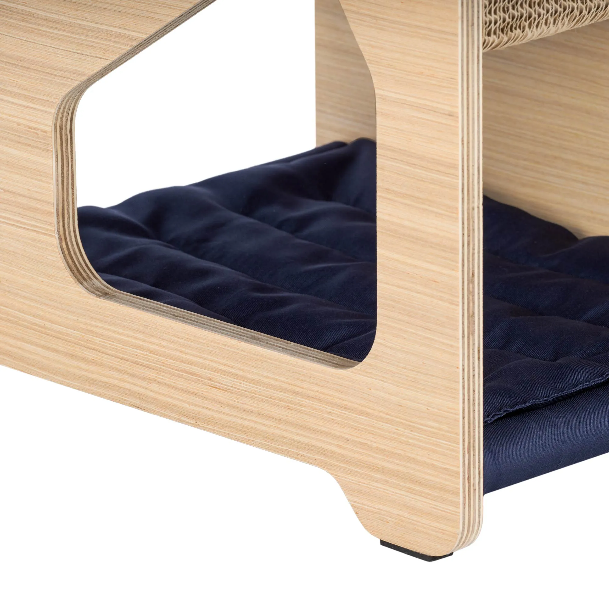 Ascentials by FurHaven Chalet Angled Scratching House (16”), Compact Cat Hideaway
