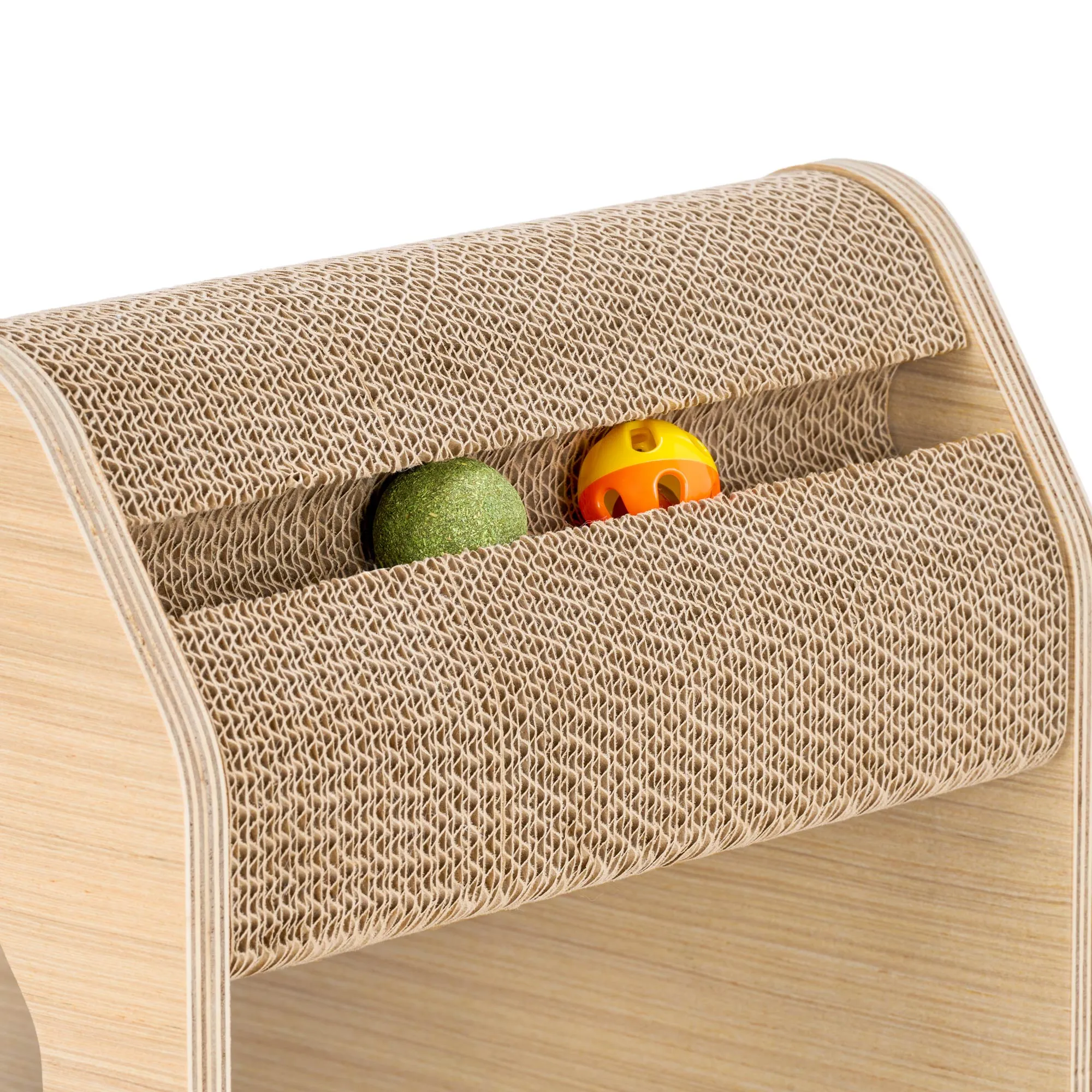 Ascentials by FurHaven Chalet Angled Scratching House (16”), Compact Cat Hideaway