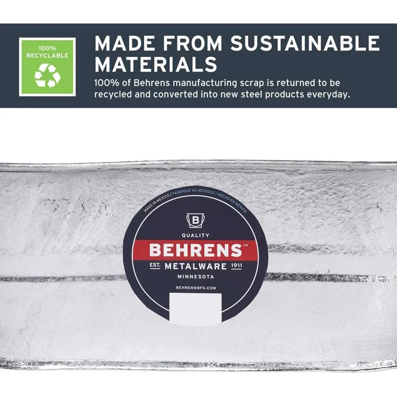 Behrens 4 gal Steel Tub Oval