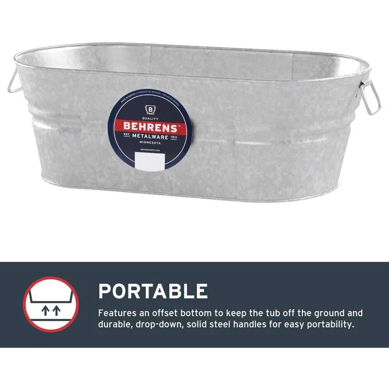 Behrens 4 gal Steel Tub Oval