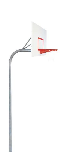 Bison 4-1/2" Heavy Duty Steel Rectangle Playground Basketball System
