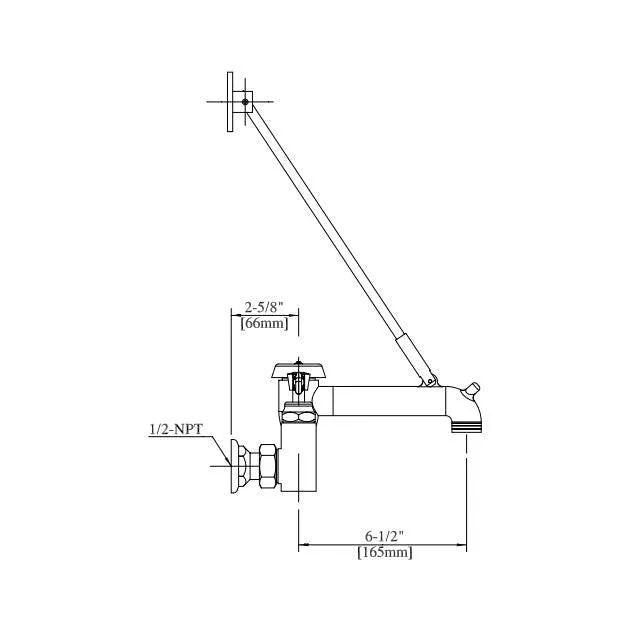 BK Resources BKSF-WB1 Service Faucet with Vacuum Breaker