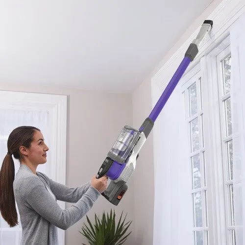 Black & Decker BHFEV362DP-GB stick vacuum/electric broom 2-in-1 stick vacuum Battery Dry Bagless Silver, Violet 2 Ah
