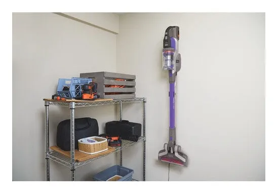 Black & Decker BHFEV362DP-GB stick vacuum/electric broom 2-in-1 stick vacuum Battery Dry Bagless Silver, Violet 2 Ah
