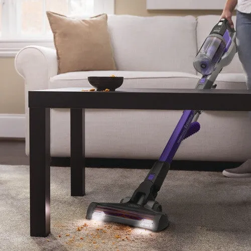 Black & Decker BHFEV362DP-GB stick vacuum/electric broom 2-in-1 stick vacuum Battery Dry Bagless Silver, Violet 2 Ah