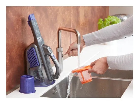 Black & Decker BHHV520BFP-GB handheld vacuum Black, Violet Bagless
