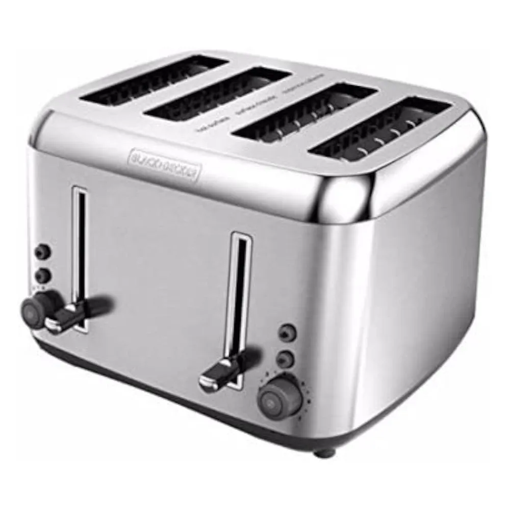 BLACK DECKER 4 Slice Stainless Steel toaster - Refurbished with Full Manufacturer Warranty -  TR6490SKT