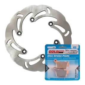 BRAKE DISC & PAD REAR KIT - HUS FE350 14-17 - WAVE