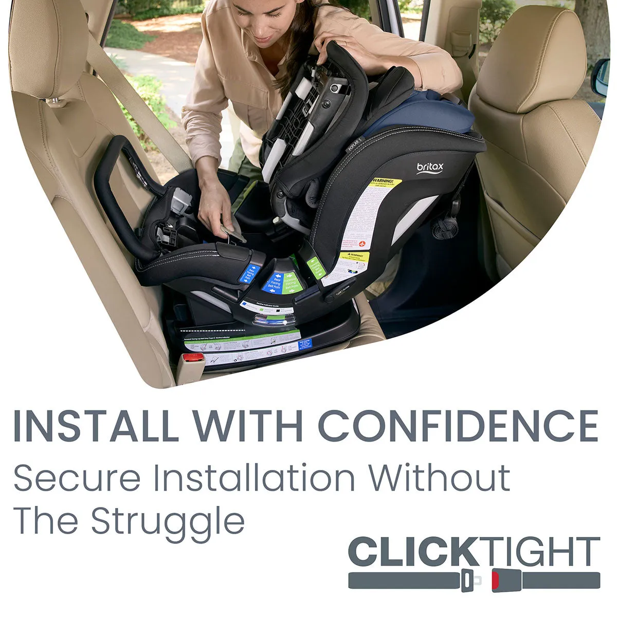 Britax Poplar S Narrow Convertible Car Seat - Arctic Onyx