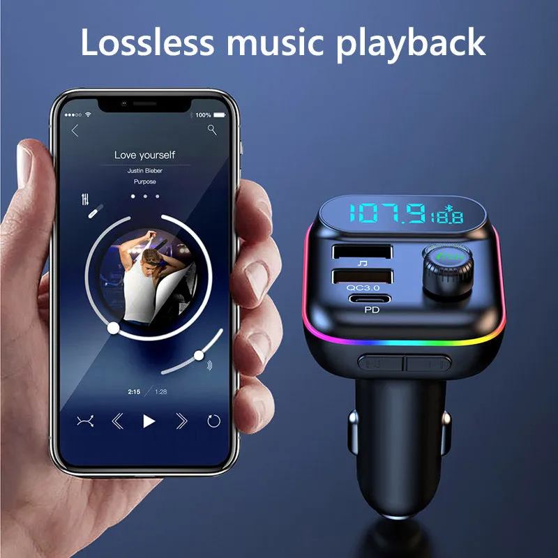 Car Bluetooth-compatable Mp3  Player Pd 18w Type C Qc3.0 Usb
