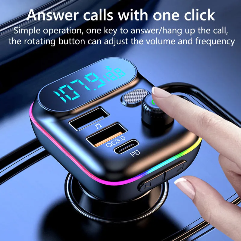 Car Bluetooth-compatable Mp3  Player Pd 18w Type C Qc3.0 Usb