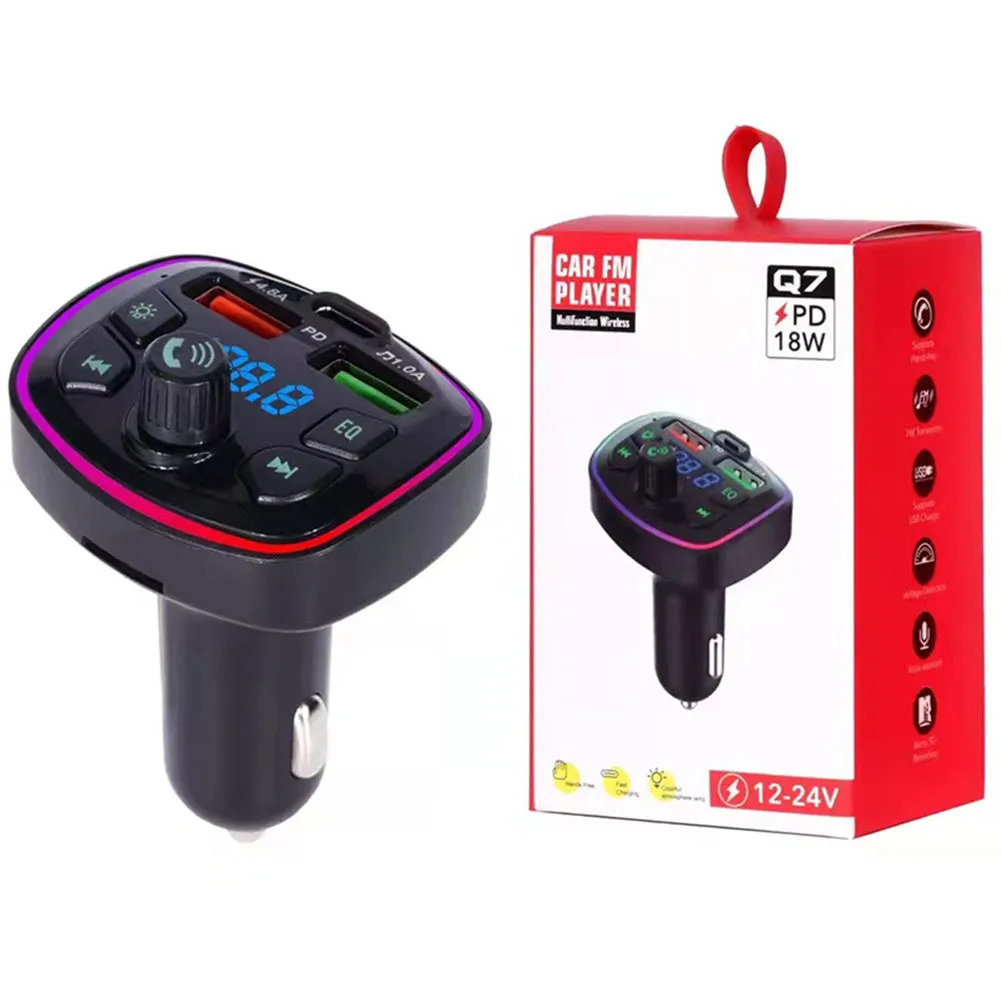 Car Bluetooth FM Transmitter Led Backlight Mp3 Player Hands Free