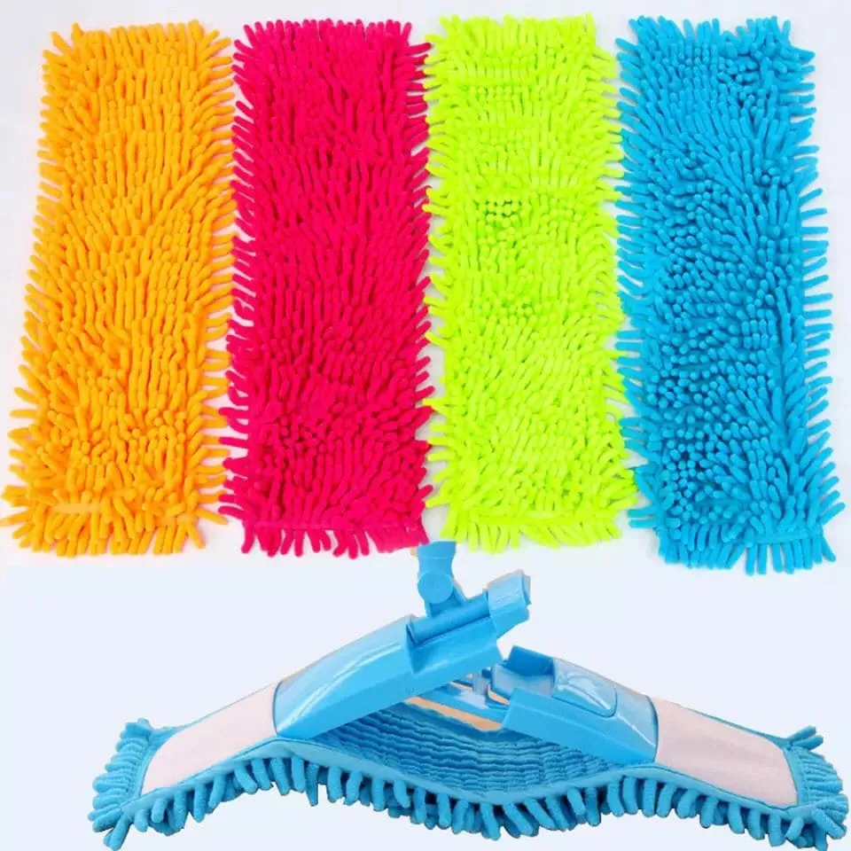 Chenille Mop Replacement Head For Floor Cleaning, Cloth Microfiber Self Wring Pads, Microfiber Mop Pads, Refill Heads for Flat Dust Mops, Floor Mop