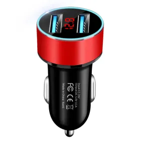 Color: Red - LED digital display car charger