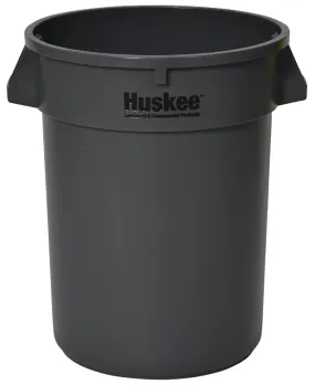 Continental Commercial 3200GY Trash Receptacle, 32 gal, Plastic, Gray :EA: QUANTITY: 1