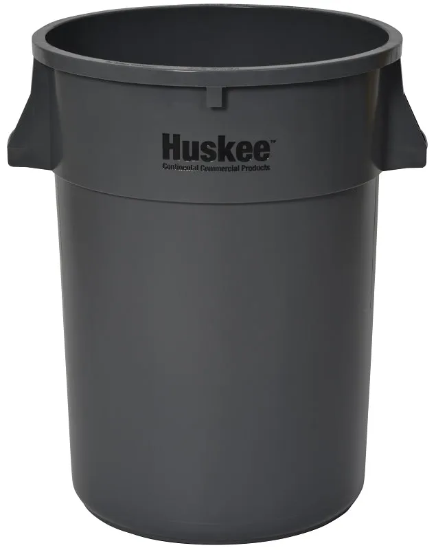 Continental Commercial 4444GY Trash Receptacle, 44 gal, Plastic, Gray :EA: QUANTITY: 1