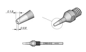 Desoldering Tip Ø 0.8 HT PADS-10PK