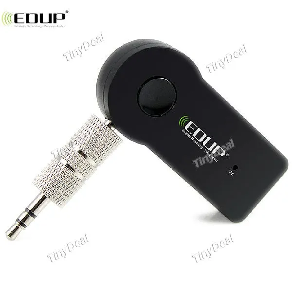 EDUP EP-B3511 Mini Portable 3.5mm Input Bluetooth V3.0 Car Audio Music Receiver w/ HF Call   Mic - Black ECAHP-295871
