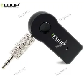 EDUP EP-B3511 Mini Portable 3.5mm Input Bluetooth V3.0 Car Audio Music Receiver w/ HF Call   Mic - Black ECAHP-295871