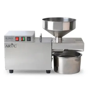 Electric Oil Press Machine – Stainless Steel Oil Extractor for Home Use, Cold/Hot Press, Easy to Operate, High Efficiency for Seeds, Nuts, and Grains - 1200W Commercial Use