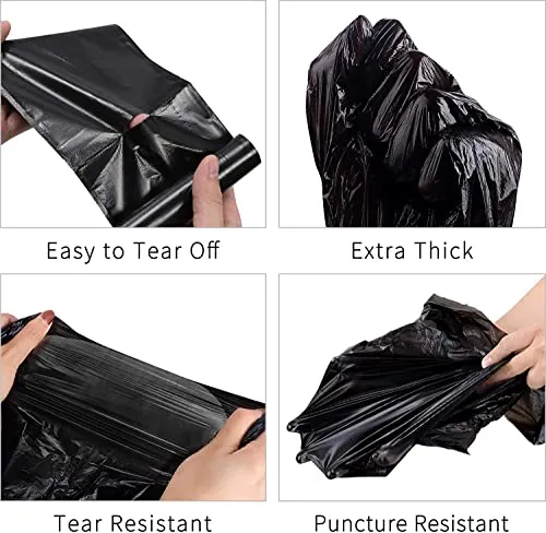 Ezee Garbage Bags - 48X54 Cm (6 Rolls, 180 Bags, Medium, Black, plastic)