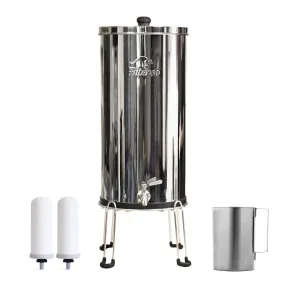 Filteroo® Superoo 12L, 16L & 20L Stainless Steel Gravity Water Filter with Fluoride Removal