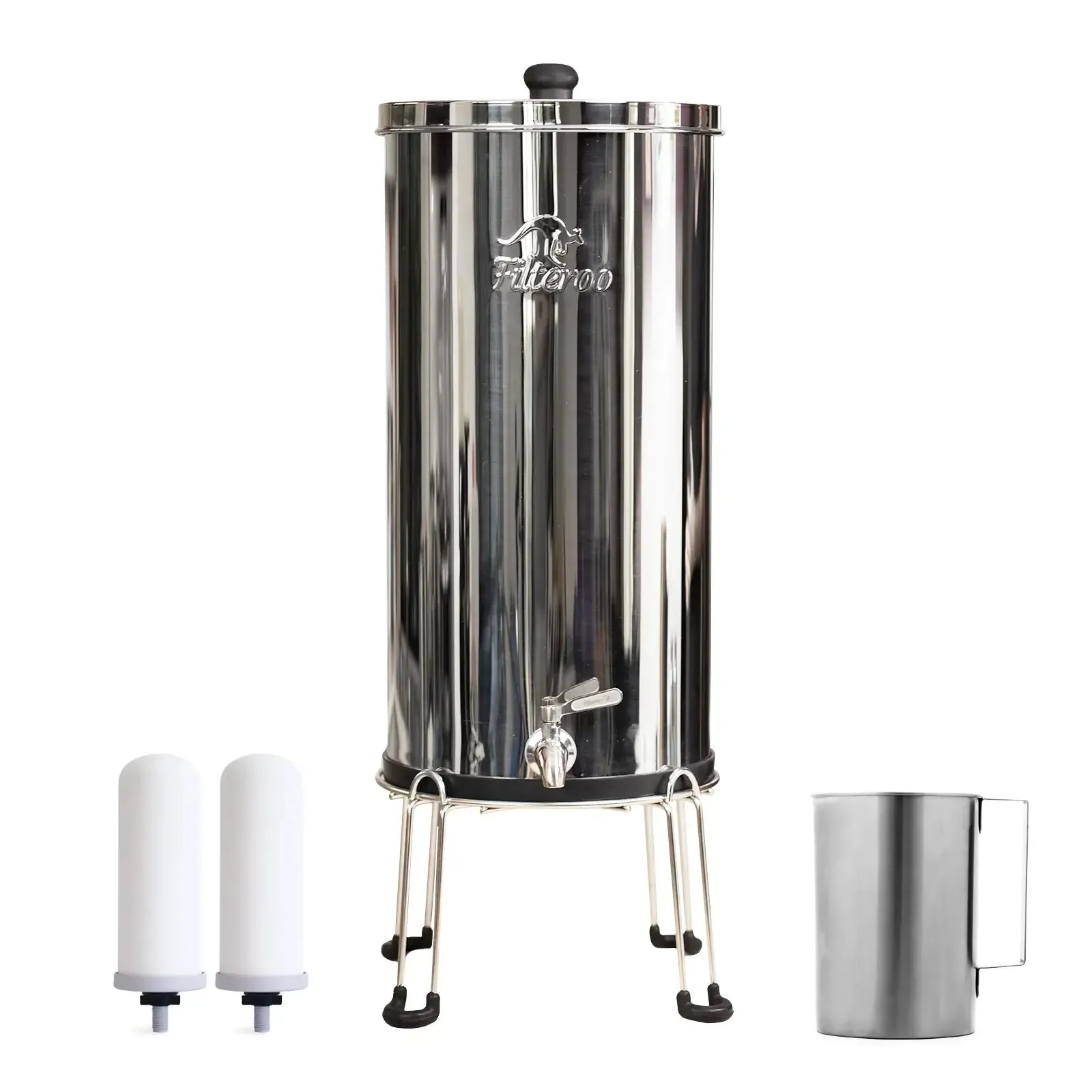 Filteroo® Superoo 12L, 16L & 20L Stainless Steel Gravity Water Filter with Fluoride Removal