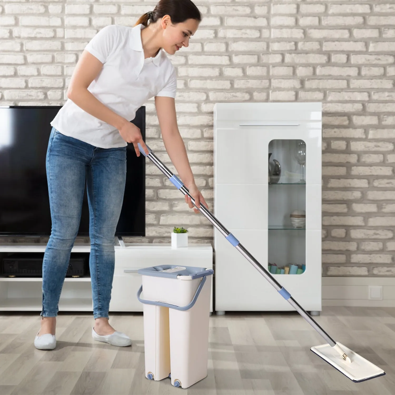 Flat Floor Mop Bucket Set