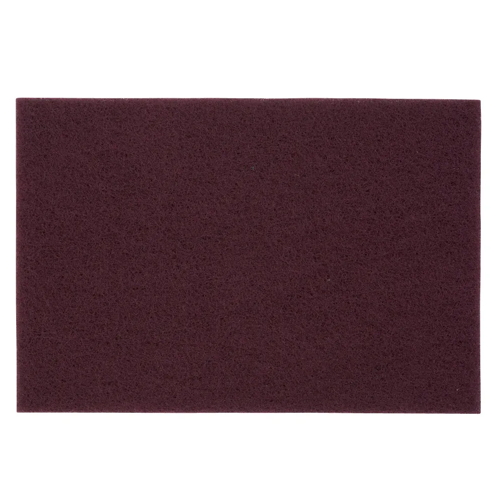Hand Pad - Norton Bear-Tex 747 Maroon Non-Woven Very Fine Grit 6" x 9" 66261074700