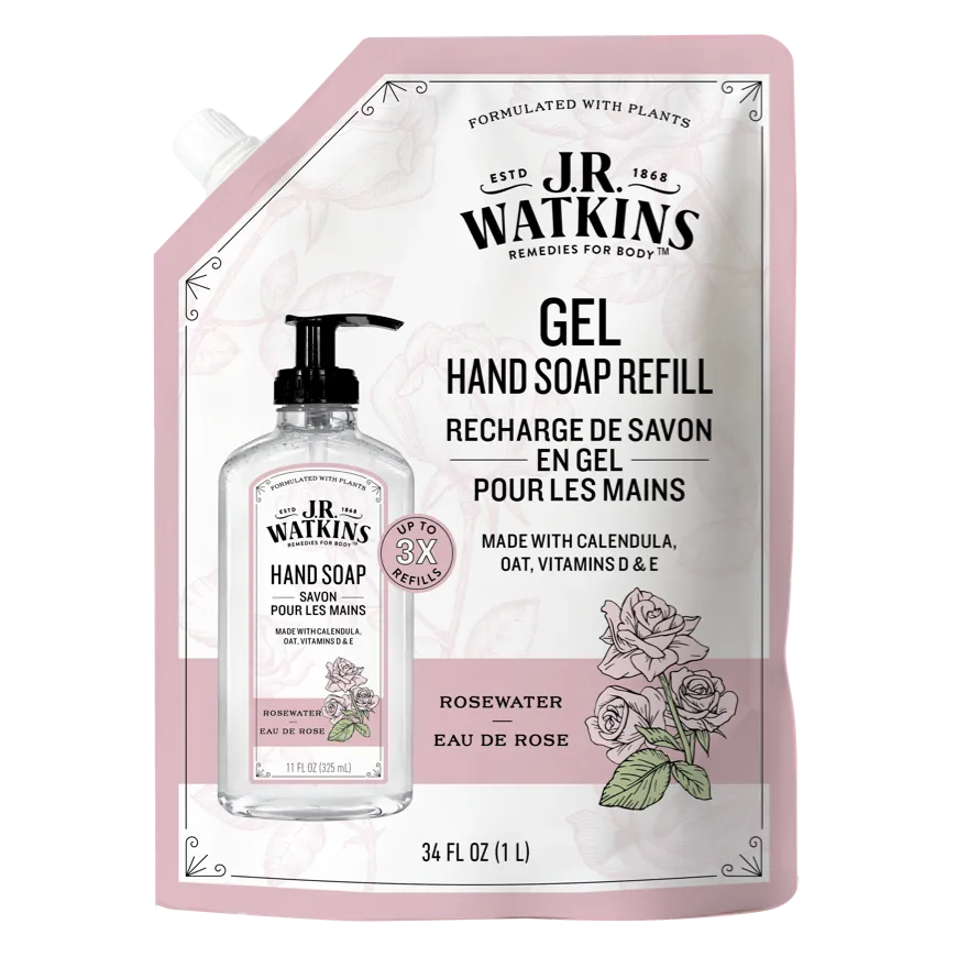Hand Soap Gel Rosewater 34floz Refill