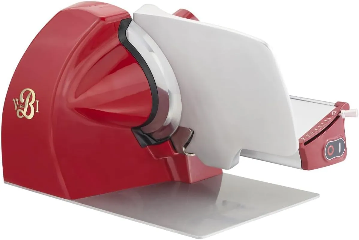 Home Line plus 250 Food Slicer/10-Inch Chromed Steel Blade/Adjustable Thickness/Premium Electric Slicer